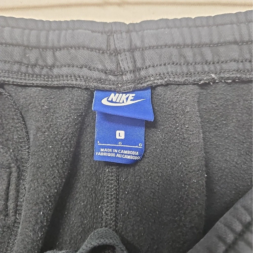Nike Mens Large Sportswear Club Fleece Joggers Black Taper Sweatpants 826431-010